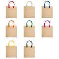 Bolsa de yute natural con asas reforzadas