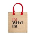 Bolsa de yute natural con asas reforzadas