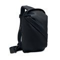 Bolso bandolera de PU suave Negro