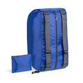 Bolso mochila plegable en ripstop con mosquetón de transporte Azul