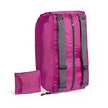 Bolso mochila plegable en ripstop con mosquetón de transporte Fucsi