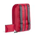 Bolso mochila plegable en ripstop con mosquetón de transporte Roj