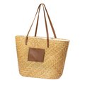 Bolso de Paja con Polipiel Personalizable