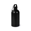 Botella 500 ml acero reciclado con mosquetón Negro