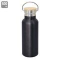 Botella Acero Inox Mate Doble Capa Negro