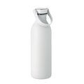 Botella de acero inoxidable acabado caucho 500 ml Blanco