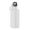 Botella acero reciclado 500 ml con mosquetón Blanco