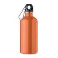 Botella acero reciclado 500 ml con mosquetón Naranja