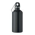 Botella acero reciclado 500 ml con mosquetón Negro