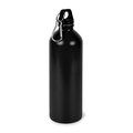 Botella de acero reciclado con mosquetón 750 ml Negro
