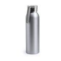 Botella de agua con acabado plateado de aluminio 650 ml Gris