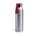 Botella de agua con acabado plateado de aluminio 650 ml Rojo