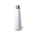 Botella de agua personalizada de acero inox. 630ml acabado mate Blanco