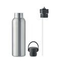 Botella Aislante Inox con 2 Tapones Plata Mate