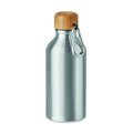 Botella Aluminio 400ml con agarre Plata
