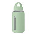 Botella de borosilicato con funda de silicona 600 ml Verde Menta