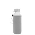 Botella Cristal 420ml con Funda Gris