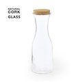 Botella de cristal ecológica personalizada con cierre de corcho 1l