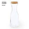 Botella de cristal ecológica personalizada con cierre de corcho 1l