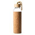 Botella de cristal con funda de corcho
