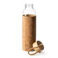 Botella de cristal con funda de corcho