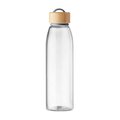 Botella Cristal Tapa Bambú 500ml