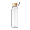 Botella Cristal Tapa Bambú 500ml