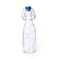 Botella de agua personalizada de cristal con diseño vintage (260 ml) Azul