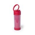 Botella de agua personalizada de plástico con soporte para móvil (390 ml) Rojo