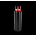 Botella de deporte 1l con tapón higiénico Black / Red