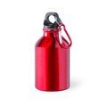 Botella deportiva personalizada de aluminio con mosquetón (330 ml) Rojo