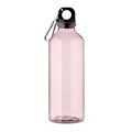 Botella RPET 500ml traslúcida con mosquetón Rosa Transparente