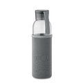 Botella Vidrio Reciclado 500ml con Funda Gris Piedra
