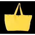 Bolsa shopper de algodón con bolsillo interior Washed Lemon Zest