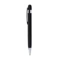 Bolígrafo de aluminio de agarre rayado Negro Tinta Azul