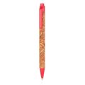 Bolígrafo Cuerpo Corcho con PP y Fibra de Trigo Rojo