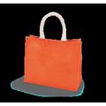 Bolsa de playa yute con asa de algodón Saffron