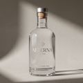 Botella de cristal con tapón de aluminio Plata