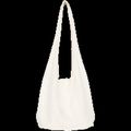 Bolsa bandolera de felpa Cierre magnético Ivory