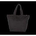 Bolsas de compras de algodón con fuelle Black Xl