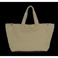 Bolsa shopper de algodón con bolsillo interior Washed Olive Gray
