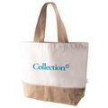 Bolsa de algodón reciclado con base de yute