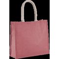 Bolsa de playa yute con asa de algodón Light Marsala