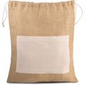 Bolsa de yute con hilos brillantes