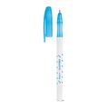 Bolígrafo blanco con tinta azul