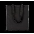 Bolsa shopper algodón asas largas Black