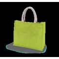 Bolsa de playa yute con asa de algodón Lime