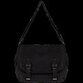 Bolso con solapa algodón Washed Black