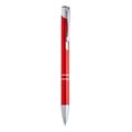 Bolígrafo con cuerpo de aluminio Rojo Tinta Azul