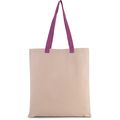 Bolsa de compras en canvas Natural / Radiant Orchid
